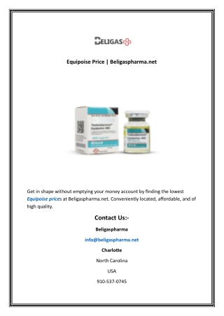 Equipoise Price  Beligaspharma.net