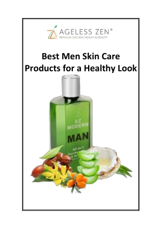 Best Men Skin Care Products for a Healthy Look
