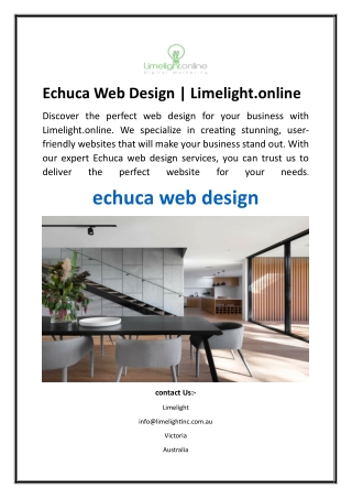Echuca Web Design  Limelight.online