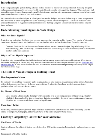 Creating Trust Signals Through Effective Web Design