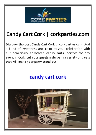 Candy Cart Cork  corkparties.com