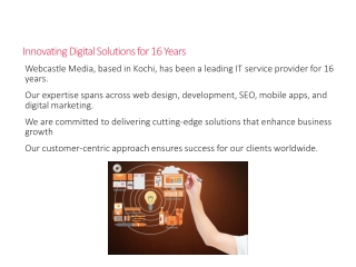 Innovating Digital Solutions for 16 Years