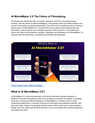 AI MovieMaker 2.0