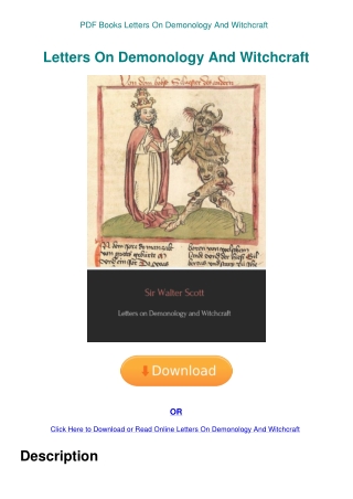 PDF Books Letters On Demonology And Witchcraft