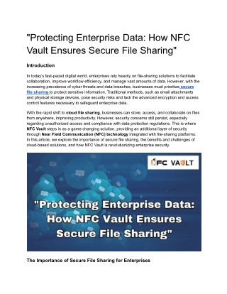 _Protecting Enterprise Data_ How NFC Vault Ensures Secure File Sharing_