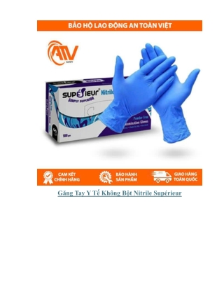 GĂNG TAY Y TẾ KHÔNG BỘT NITRILE SUPÉRIEUR