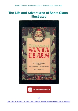 Books  The Life and Adventures of Santa Claus  Illustrated
