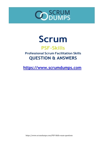PSF-Skills Exam Dumps Navigate the Path to Success in Scrum