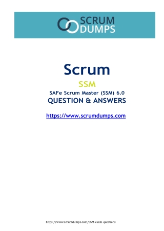 SSM Exam Dumps Gear Up for Scrum Excellence and Certification