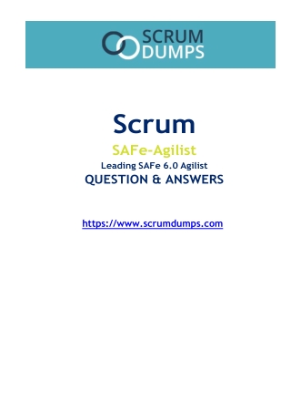 SAFe-Agilist Exam Dumps Transform Your Study Routine with Expert Approved Materi