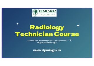 Best Radiology Technician Course In Agra