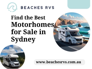Where to Find the Best Motorhomes for Sale in Sydney | BeachesRVs