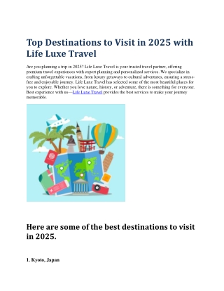 Top Destinations to Visit in 2025 with Life Luxe Travel (1)