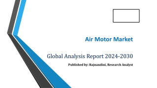 Air Motor Market Size Expected to Expand Significantly by 2030