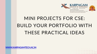 Mini Projects for CSE Build Your Portfolio with These Practical Ideas