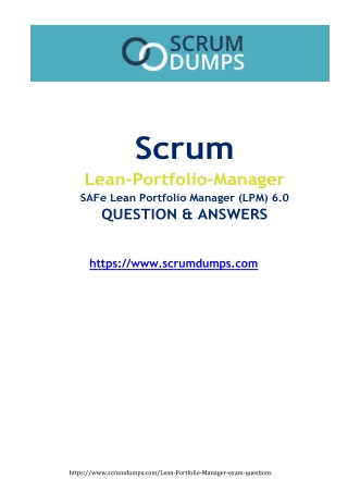 Lean-Portfolio-Manager Exam Dumps Transform Your Study Routine with Expert Appro