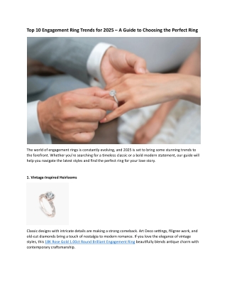 Top 10 Engagement Ring Trends for 2025 – A Guide to Choosing the Perfect Ring - Pawan Jewellers