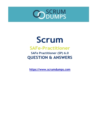 SAFe-Practitioner Exam Dumps A Smarter Way to Pass Your Scrum Exam