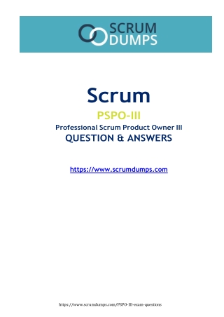 PSPO-III Exam Dumps Master the Exam and Advance Your Scrum Career