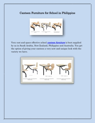 Canteen Furniture for School in Australia