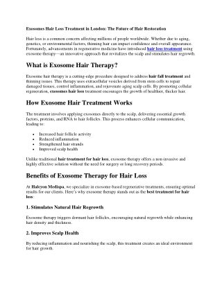hair loss treatment