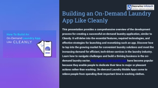 How to develop Laundry App Like Cleanly