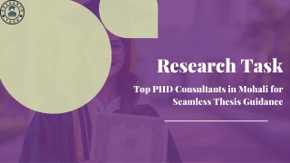 PhD Consultants in Mohali