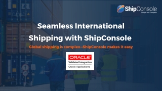 Seamless International Shipping with ShipConsole
