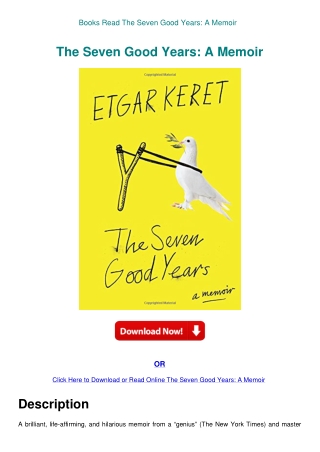 Books Read The Seven Good Years A Memoir