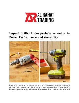 Impact Drills_ A Comprehensive Guide to Power, Performance, and Versatility