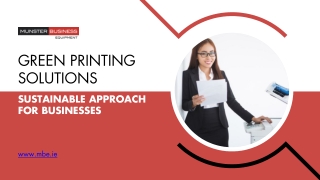 Green Printing Solutions A Sustainable Approach for Businesses