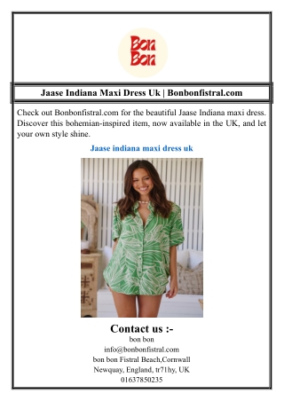 Jaase Indiana Maxi Dress Uk | Bonbonfistral.com