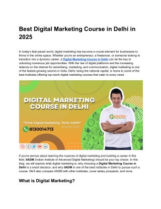 Digital Marketing Course in Delhi