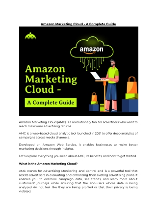 Amazon Marketing Cloud - A Complete Guide