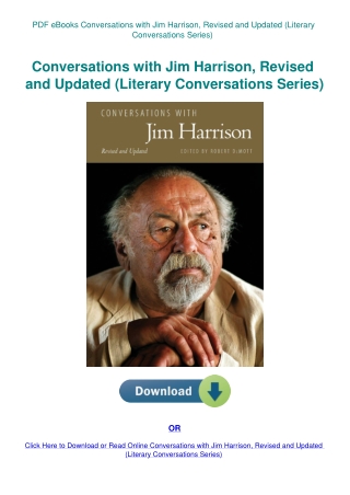 PDF eBooks Conversations with Jim Harrison  Revised and Updated (Literary Conversations Series)