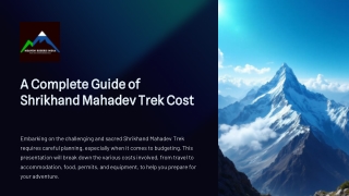 A Complete Guide for Shrikhand Mahadev Trek Cost by Budget & Travel Tips