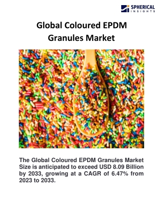 Global Coloured EPDM Granules Market