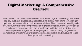 Digital marketing presentation