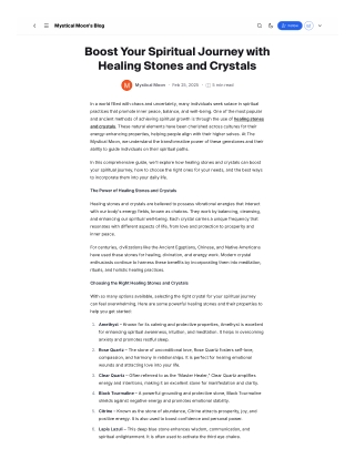 Boost Your Spiritual Journey with Healing Stones and Crystals