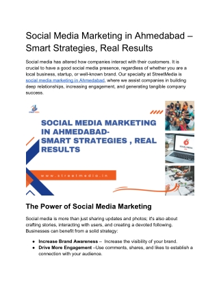 Social Media Marketing in Ahmedabad – Smart Strategies, Real Results