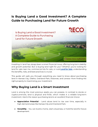 Is Buying Land a Good Investment A Complete Guide to Purchasing Land for Future Growth