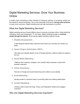 Top-notch Digital Marketing Services