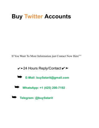 Buy Twitter Accounts