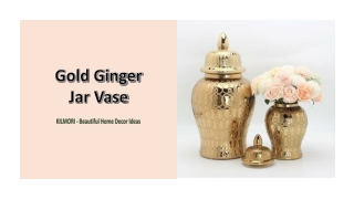 Gold Ginger Jar Vase