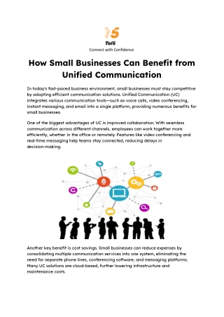 How Small Businesses Can Benefit from Unified Communication