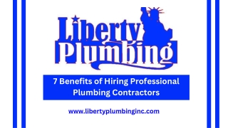 7 Benefits of Hiring Professional Plumbing Contractors