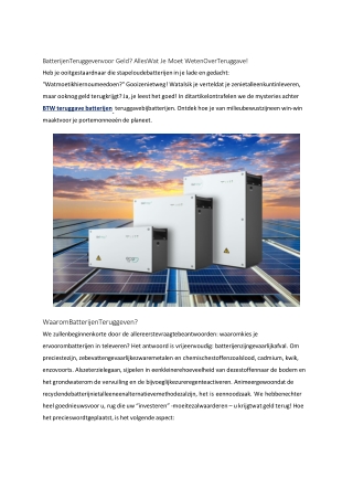 BatterijenTeruggevenvoor Geld AllesWat Je Moet WetenOverTeruggave!