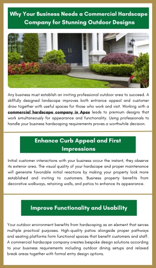 Why Your Business Needs a Hardscape Company for Stunning Outdoor Design