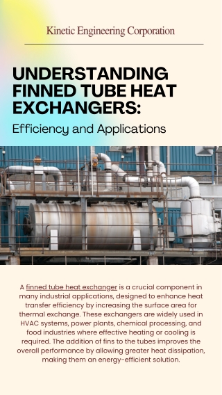 Understanding Finned Tube Heat Exchangers: Efficiency and Applications