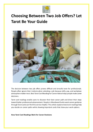 Choosing Between Two Job Offers